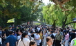 A large number of tourists visit the ancient imperial garden of the Summer Palace in Beiji...
