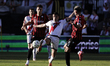 Sergio Camello of Rayo Vallecano and Klisman Cake of Shkendija fight for the ball during t...