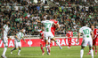 Stefan Simic of Omonoia heads away the ball. Omonoia plays against Mainz for the League Ph...