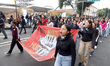 Rural students of Ayotzinapa Teacher Training School take part in a demonstration in downt...