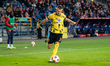 Kamil Dankowski plays during the game between Wisla Krakow and Wieczysta Krakow in Krakow,...