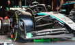The Mercedes-AMG Petronas F1 Team car is in the garage during preparations at the 2025 For...