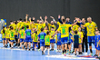 Players of Potaissa Turda participate in the Liga Zimbrilor match between AHC Potaissa Tur...