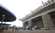 A general view of Giuseppe Meazza Stadium, also known as San Siro, prior to the Serie A ma...