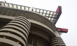 A general view of Giuseppe Meazza Stadium, also known as San Siro, prior to the Serie A ma...