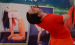 An indian Yoga teacher 'swami Anand Giri ' performs yoga as public to follow him to mark I...