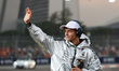 Mercedes-AMG Petronas F1 Team driver #12 Kimi Antonelli (ITA) waves to his fans in the rai...