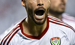 Marcus Vinicius of the United Arab Emirates celebrates after scoring a goal during the FIF...