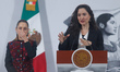 Mexico's Culture Minister Claudia Curiel de Icaza speaks about the Mexico Canta contest, w...