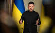 President of Ukraine Volodymyr Zelenskyy answers journalists' questions during a briefing...