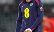 Jobe Bellingham of England warms up during the UEFA Under 21 Group D Qualifier match betwe...
