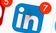 The LinkedIn application appears on a smartphone screen in this photo illustration in Athe...