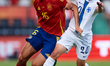 Chema Andres of Spain competes for the ball with Otso Liimatta of Finland during the 2027...