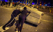 Protesters fill the area around Sants station during the march called as part of the gener...