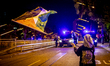 Protesters fill the area around Sants station during the march called as part of the gener...