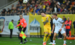 Dennis Man of Romania is in action during the FIFA World Cup 2026 qualifier match between...