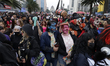 Dozens of people participate in the Zombie March 2025 in Mexico City, Mexico, on October 1...