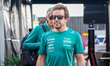 Fernando Alonso of Spain drives the (14) Aston Martin Aramco Cognizant F1 Team AMR25 Merce...