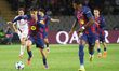 Pedri and Marcus Rashford play during the match between FC Barcelona and Olympiacos FC, co...