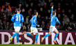 SSC Napoli midfielder Scott McTominay celebrates the goal during the match between PSV Ein...