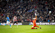 PSV Eindhoven midfielder Ismael Saibari scores the 2-1 during the match PSV Eindhoven vs S...