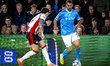 SSC Napoli defender Leonardo Spinazzola plays during the match between PSV Eindhoven and S...