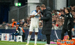 Youssoufa Moukoko of F.C. Copenhagen and Head coach Jacob Neestrup of F.C. Copenhagen are...