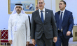 Karim Badawi, the Petroleum and Mineral Resources Minister of Egypt, arrives for the openi...