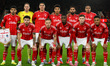 Forest players pose for a team photo during the UEFA Europa League League Stage match betw...