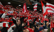 Forest supporters hold scarves and flags during the UEFA Europa League League Stage match...