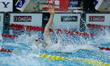 In Toronto, Ontario, Canada, on October 23, 2025, American swimmer Gretchen Walsh races to...