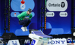 In Toronto, Ontario, Canada, on October 23, 2025, Ireland's Ellie McCartney jumps to warm...