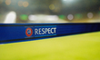 UEFA respect logo during the UEFA Conference League group stage matchday 2 between AEK Ath...