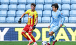 Rocco Vata of Watford FC and Tatsuhiro Sakamoto of Coventry City are in action during the...