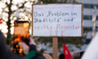 Hundreds of people take part in a rally against Chancellor Merz's ''StadBild'' regarding i...