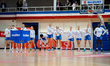 AZS AJP Gorzow Wielkopolski players stand before the basketball game between Wisla Krakow...