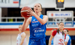 Magdalena Szymkiewicz plays during the basketball game between Wisla Krakow and KSSSE Enea...