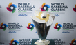  during the presentation of the World Baseball Classic (WBC) trophy in San Juan, Puerto Ri...
