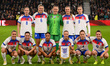The Lionesses pose for a team photo during the International Friendly match between Englan...