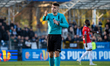 Referee Mateusz Piszczelok officiates the game between Wisla Krakow and Hutnik Krakow in K...
