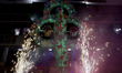 Fireworks occur during the inauguration of the International Day of the Dead Festival in M...