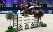 Rider Julia Mermillod Baron participates in the CSI2* show jumping competition, 1.45m clas...