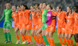 The Netherlands celebrate reaching the semi-finals during the FIFA U-17 Women's World Cup...