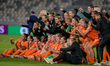 The Netherlands celebrate reaching the semi-finals during the FIFA U-17 Women's World Cup...