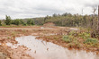 A brown river is near a nickel mining company in Kawasi village, Obi Island, South Halmahe...