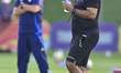 Oscar Villegas, head coach of Bolivia, reacts during the FIFA U-17 World Cup Qatar 2025 Gr...