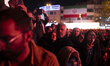 Iranian people attend a state event unveiling a sculpture of the Roman emperor Valerian an...