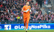 Goalkeeper Mateusz Kuchta plays during the game between Wisla Krakow and Polonia Warszawa...
