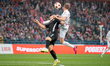 Julian Lelieveld and Dani Vega play during the game between Wisla Krakow and Polonia Warsz...