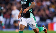 Cucho of Real Betis Balompie is in action during the LaLiga EA Sports match between Valenc...